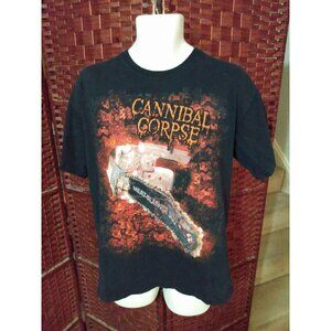 Vintage Cannibal Corpse Meat Slasher 500 T Shirt Death Metal Large 2000s